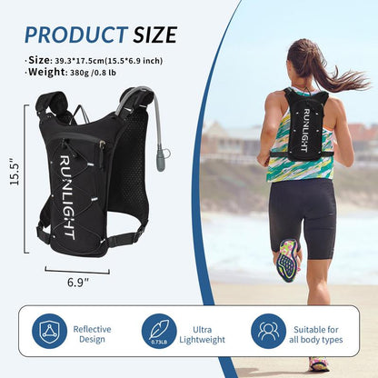 Lightweight Running Hydration Vest with Water Bladder