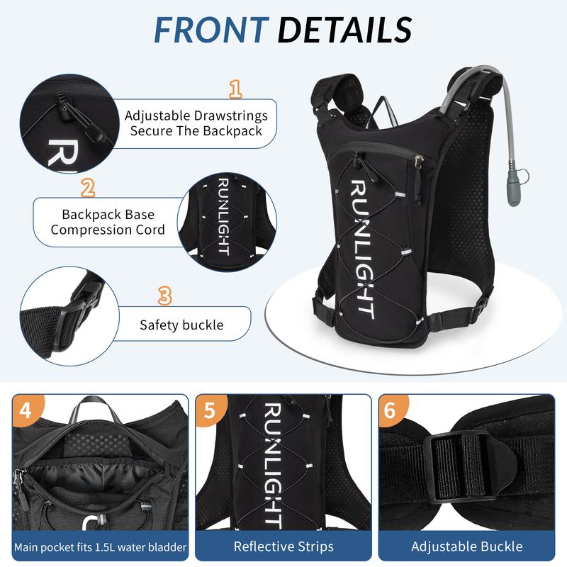 Lightweight Running Hydration Vest with Water Bladder
