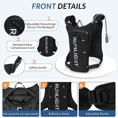 Lightweight Running Hydration Vest with Water Bladder
