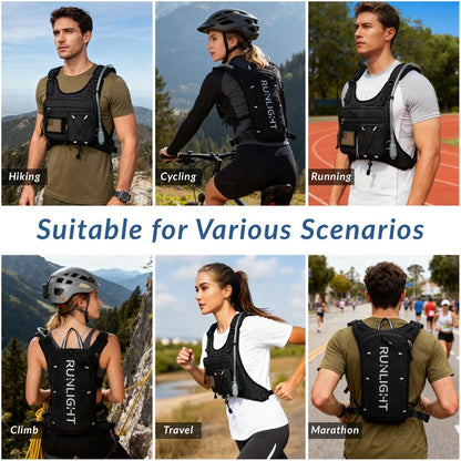 Lightweight Running Hydration Vest with Water Bladder